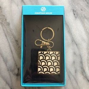 Jonathan Adler New black and white modern keychain